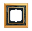 2CKA001754A4575, Рамка 1-постовая, Династия, Латунь полированная, черная роспись, 1721-833-500