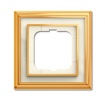 2CKA001754A4560, Рамка 1-постовая, Династия, Латунь полированная, белое стекло, 1721-838-500