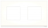 NU600489, UNICA PURE рамка 2-постовая, горизонтальная, МАТОВОЕ СТЕКЛО/белый