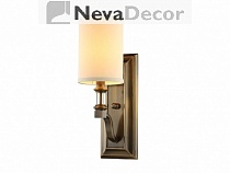 NEWPORT 3140 3143/A B/C , Бра, Black brass Clear crystal Shade beige L11.5*H40*Sp18 сm Е14 1*60W, М0