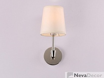 NEWPORT 10150 10151/A , Бра, Nickel Shade beige L13*H30*Sp21 cm E14 1*60W, М0061161