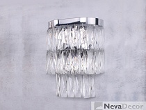 NEWPORT 10120 10123/A , Бра, Chrome Clear crystal L26.5*H33.5*Sp10 cm G9 3*60W, М0058800