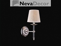 NEWPORT 31400 31402/A , Бра, Nickel  Shade beige L16*H36*Sp23 cm E14 1*60W, М0062525